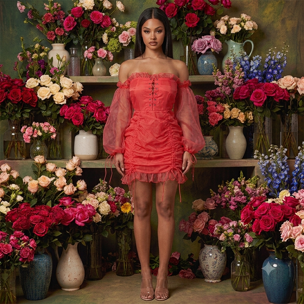 Candy Apple Off-Shoulder Fantasia Mini Dress – STEVEN WICK