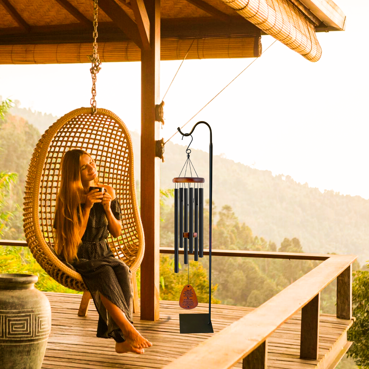 60" Adjustable Heavy Duty Shepherd's Hook Floor Stand For Patio/Garden - steven wick