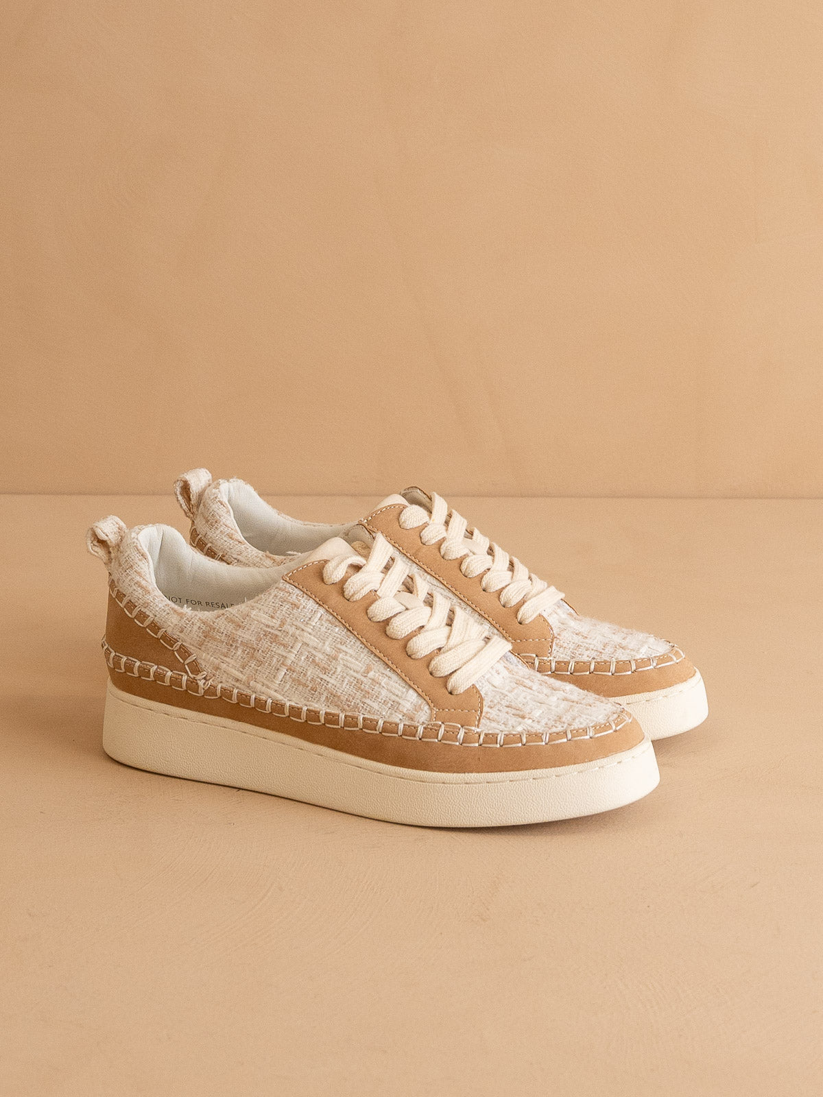 The Janie | Camel Tweed Wrapped Low Tops *FINAL SALE* - steven wick