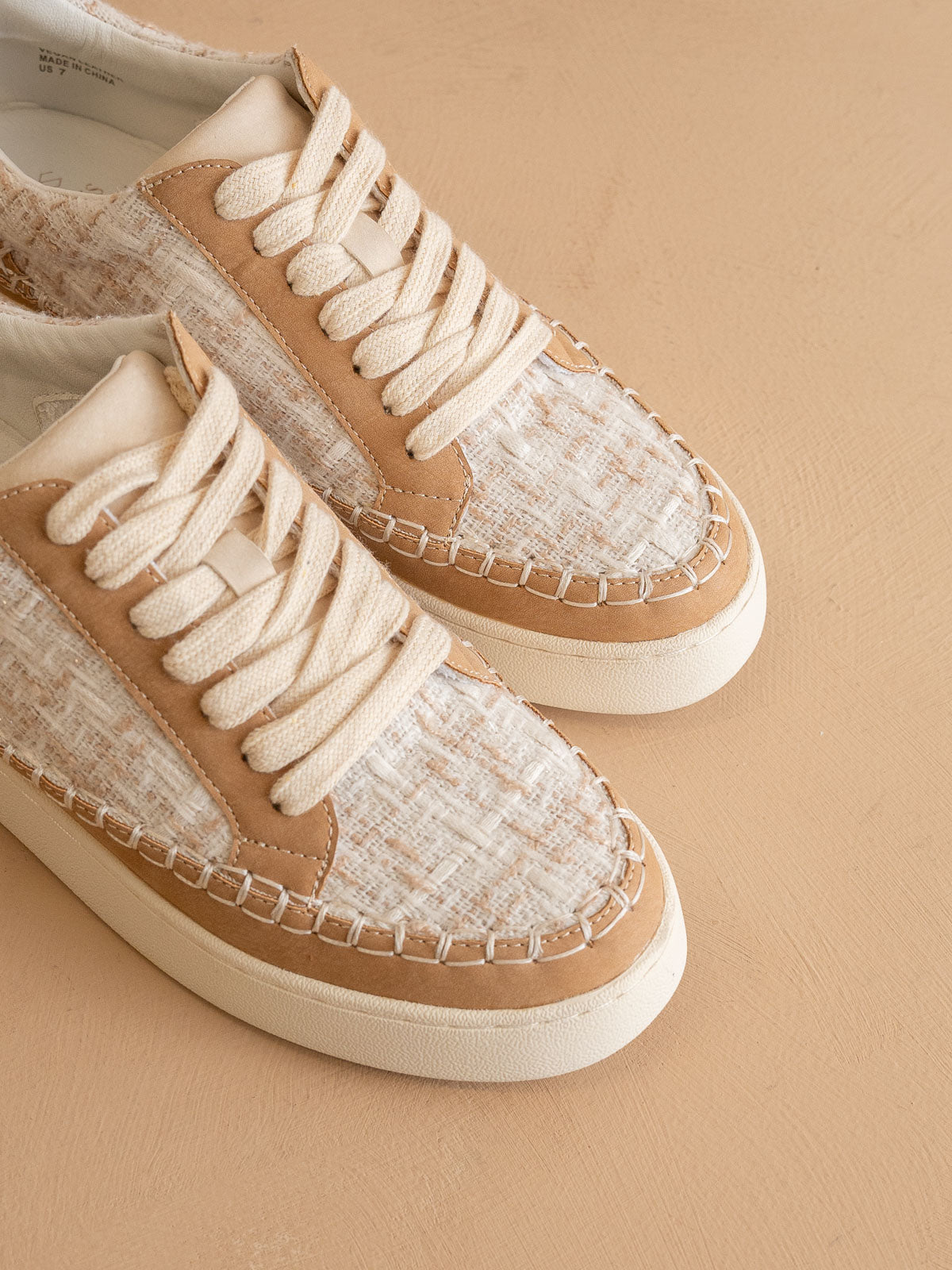 The Janie | Camel Tweed Wrapped Low Tops *FINAL SALE* - steven wick