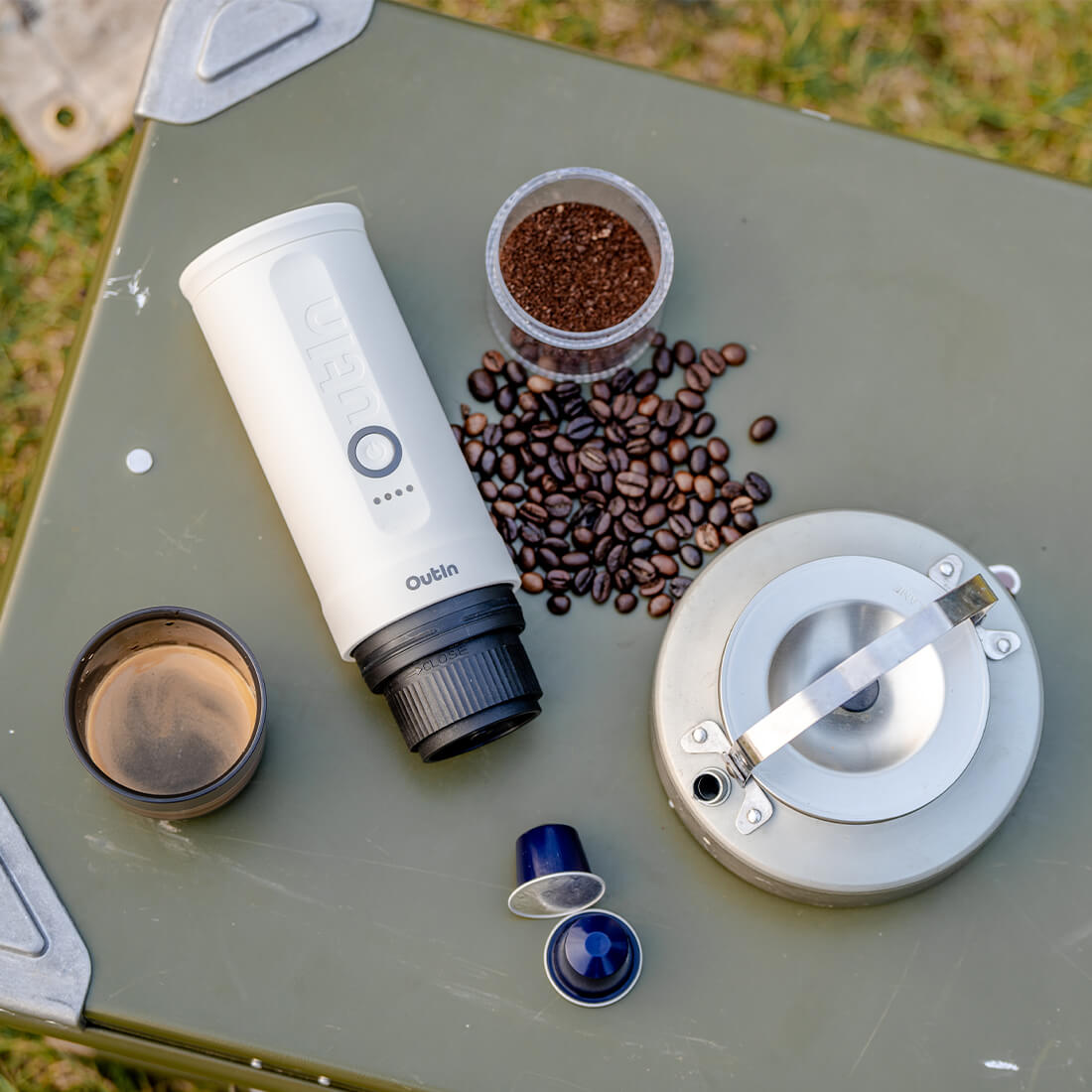 Nano Portable Espresso Machine (Pearl White) - steven wick