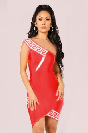 Naomi One Shoulder Hi-Low Bandage Dress - steven wick