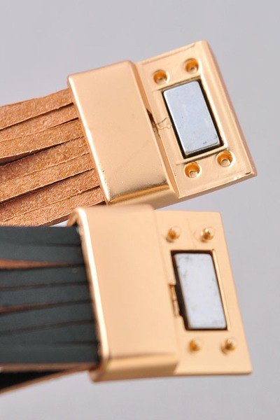 Gold Multi Row Magnetic Bracelet - steven wick