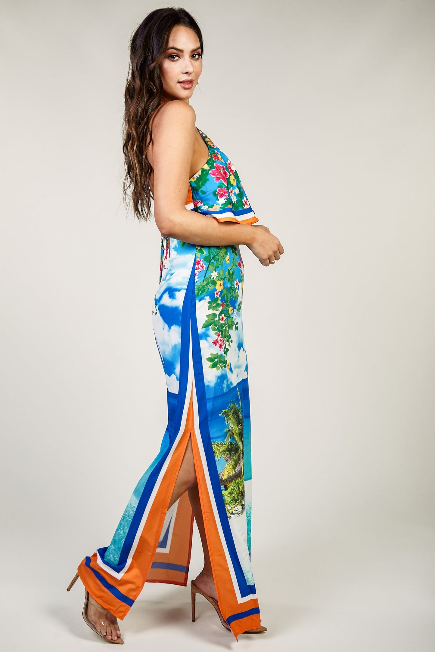 Nene Ocean Breeze Maxi Silky Island Dress - steven wick