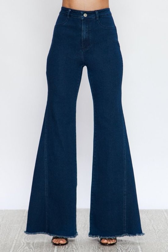 Women's High Waisted Flare Denim Pants - steven wick