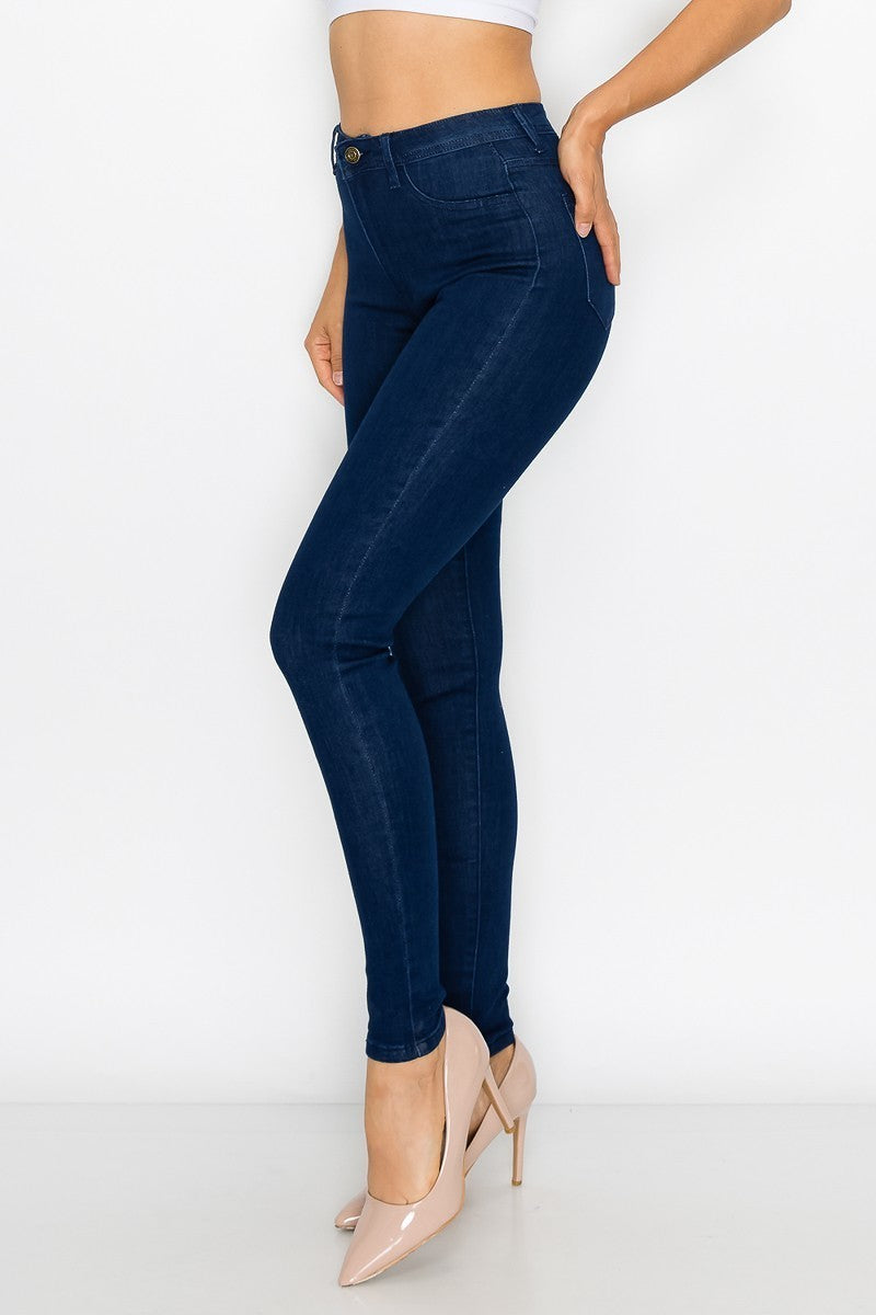 Blue Denim High-Waist Skinny Jeans - steven wick