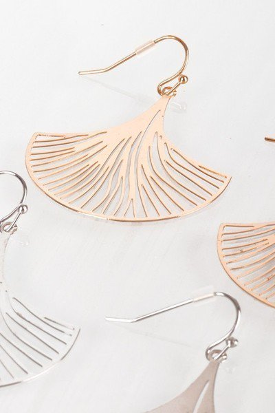 Laser Cut Filigree Flower Hook Earrings - steven wick