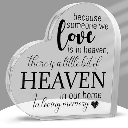 Memorial Heart With Gift Box - Acrylic Heaven In Our Home - steven wick