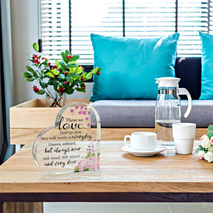 Memorial Heart With Gift Box - Acrylic Floral Design - steven wick