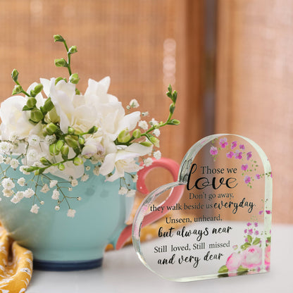 Memorial Heart With Gift Box - Acrylic Floral Design - steven wick