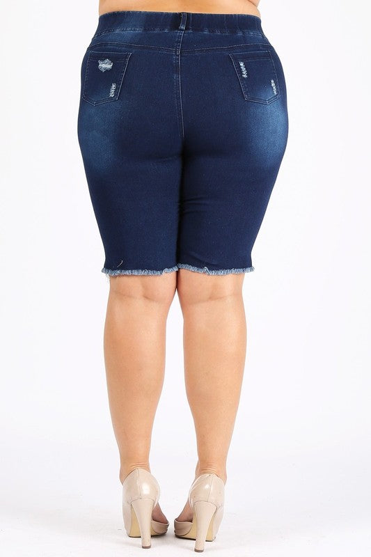 4X/5X-5X/6X Plus Size Jeggings Bermuda Pants - steven wick