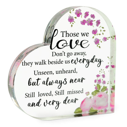 Memorial Heart With Gift Box - Acrylic Floral Design - steven wick