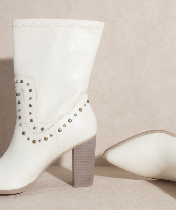 Paris Casual Studded Boots - steven wick