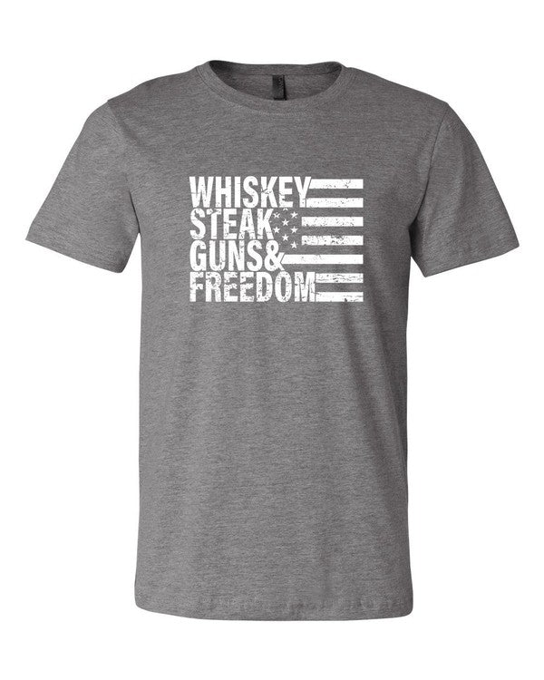 Whiskey Steak Guns &amp; Freedom Tee - steven wick