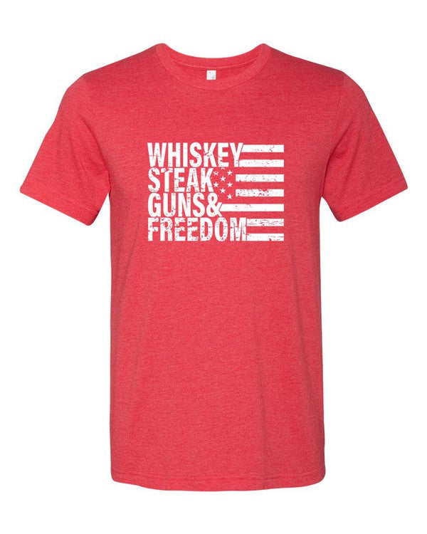 Whiskey Steak Guns &amp; Freedom Tee - steven wick