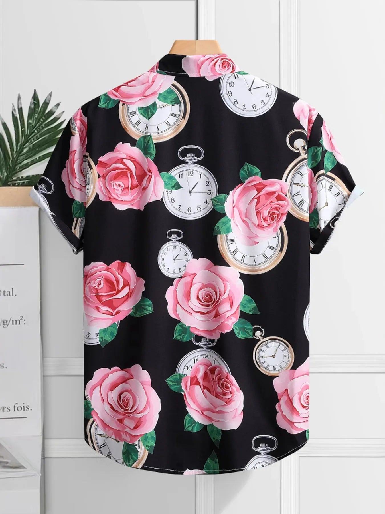 Men's Printed Button Up Short Sleeve Shirt - steven wick