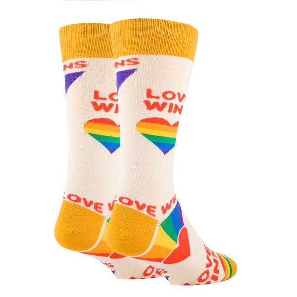 Love Wins - Men's Cotton Crew Funny Socks - steven wick