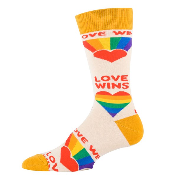 Love Wins - Men's Cotton Crew Funny Socks - steven wick
