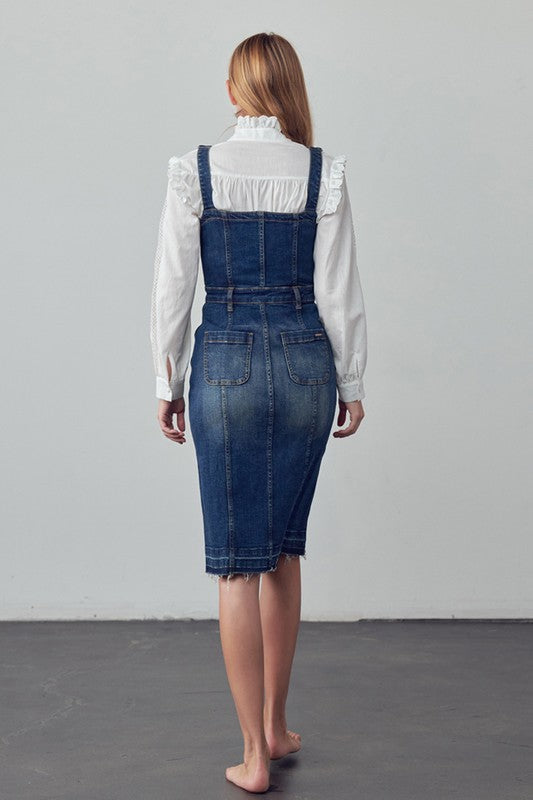 SUSPENDERS DENIM SKIRT - steven wick