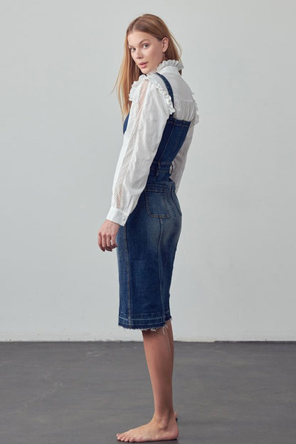 SUSPENDERS DENIM SKIRT - steven wick