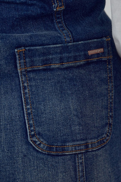 SUSPENDERS DENIM SKIRT - steven wick