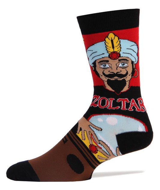 Make A Wish - Men's Zoltar Cotton Crew Funny Socks - steven wick