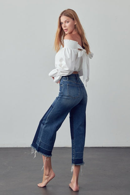 Mid Rise Crop Flare Jeans - steven wick