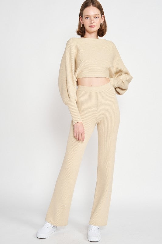 Dolman Sleeve Cropped Sweater - steven wick