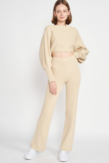 Dolman Sleeve Cropped Sweater - steven wick