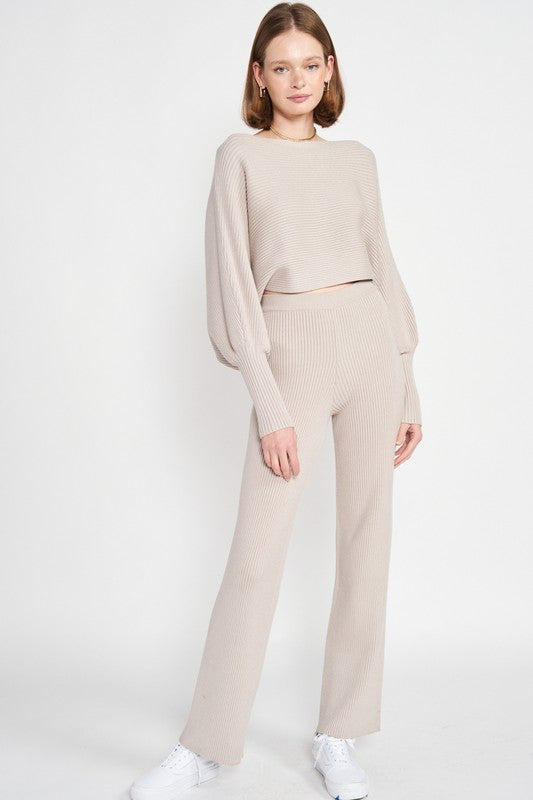 Dolman Sleeve Cropped Sweater - steven wick