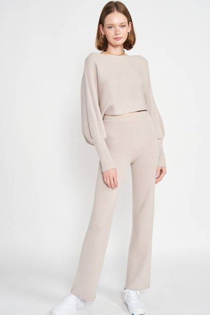 Dolman Sleeve Cropped Sweater - steven wick