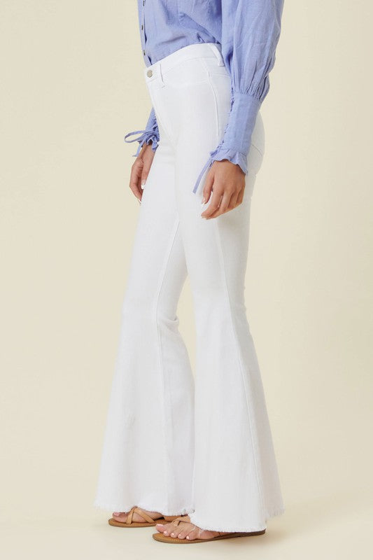 White High Waisted Flare Jeans - steven wick