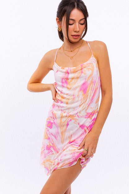 Cowl Neck Cami Mini Dress