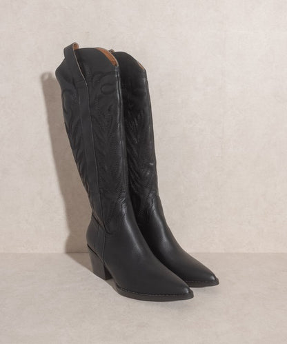 Western Cowboy Embroidered Stitched Tall Boot - steven wick