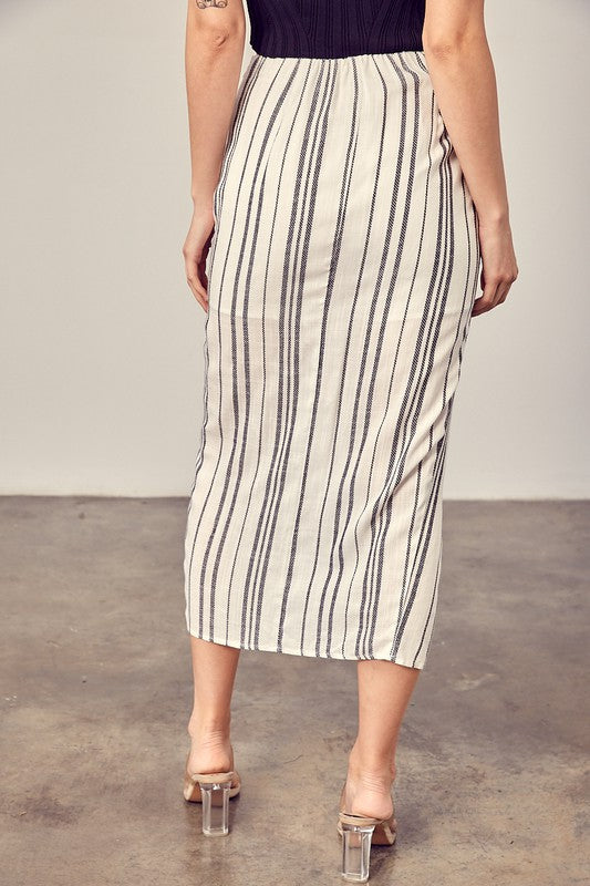 Stripe Overlap Skort - steven wick