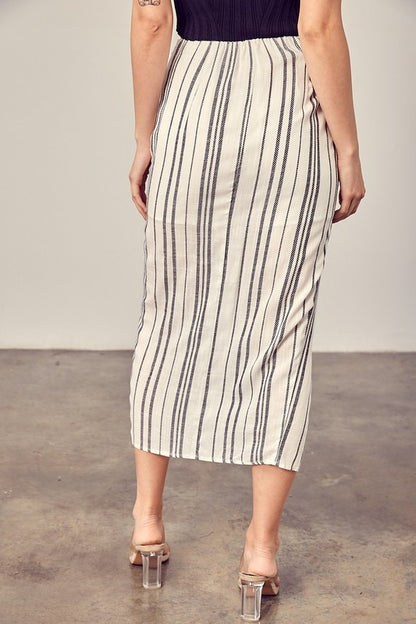 Stripe Overlap Skort - steven wick