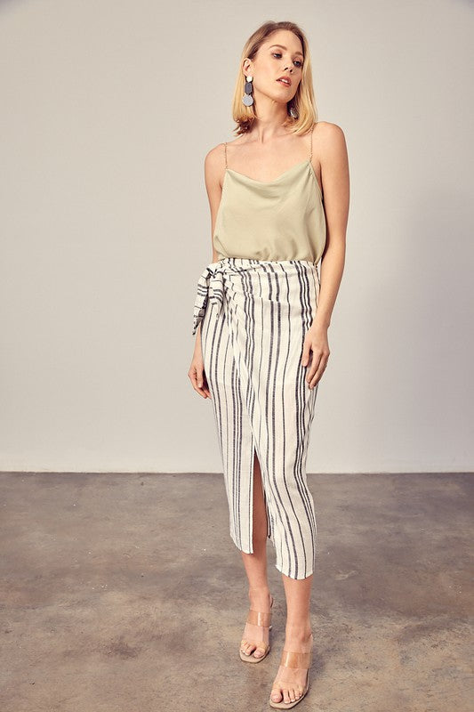 Stripe Overlap Skort - steven wick