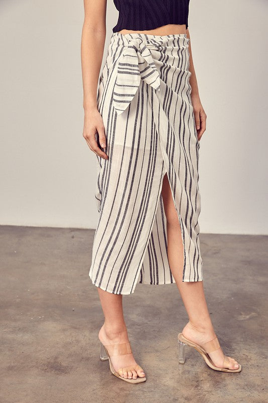 Stripe Overlap Skort - steven wick