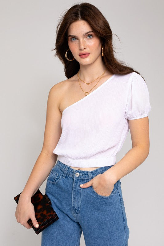 S/S One Shoulder Top - steven wick