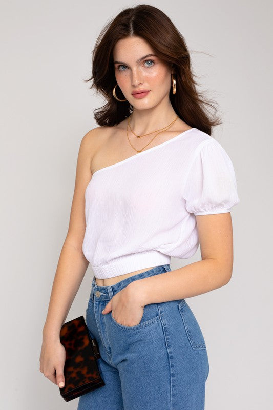S/S One Shoulder Top - steven wick