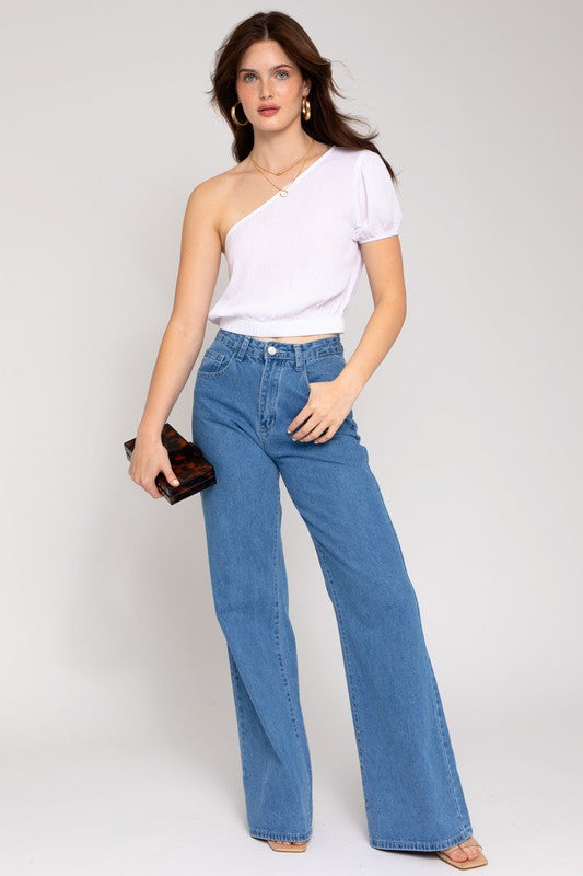 S/S One Shoulder Top - steven wick