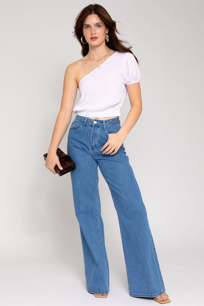 S/S One Shoulder Top - steven wick