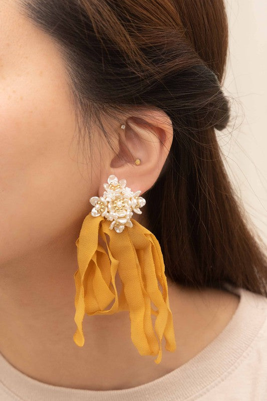 Silver Sterling Chasse Dangle Earrings - steven wick