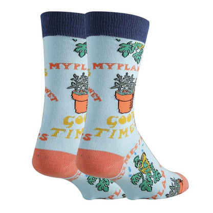 Wet My Plants - Mens Crew Socks - steven wick