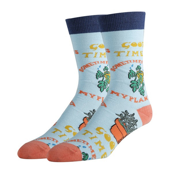 Wet My Plants - Mens Crew Socks - steven wick