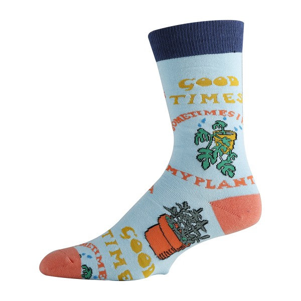 Wet My Plants - Mens Crew Socks - steven wick