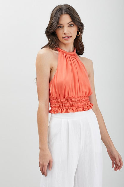 Smocked Waist Crop Top - steven wick