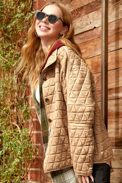 Rosie Soft Quilted Loose Fit Jacket - steven wick