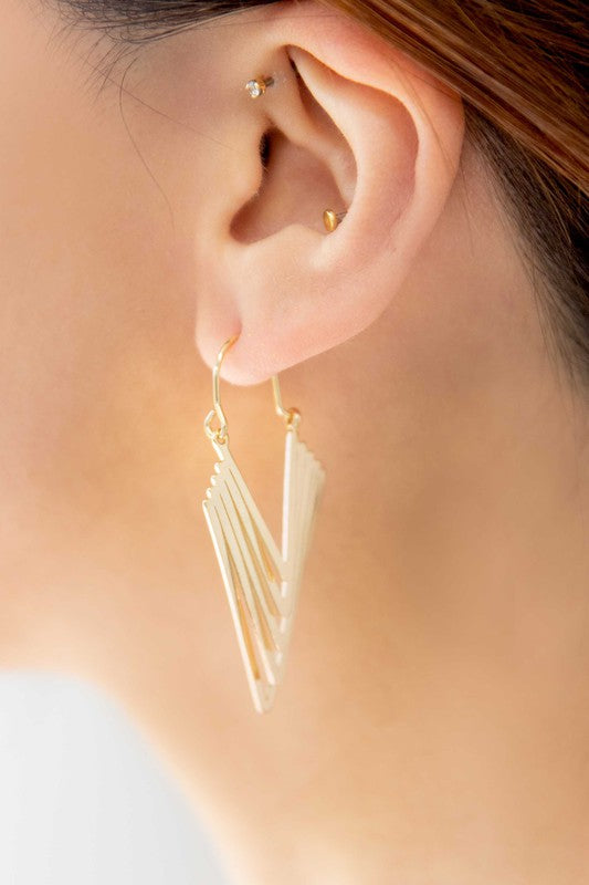 Gold Plating Athena Hook Earrings - steven wick