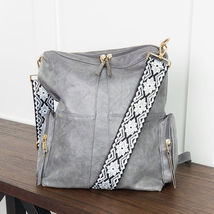 Charis Convertible Vegan Leather Backpack 2 Straps - steven wick